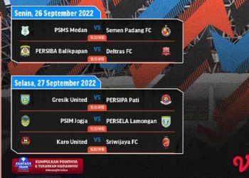 Link Live Streaming Liga 2 Week 6 Live Vidio 26 sampai 27 September 2022 : PSMS Medan Vs Semen Padang FC